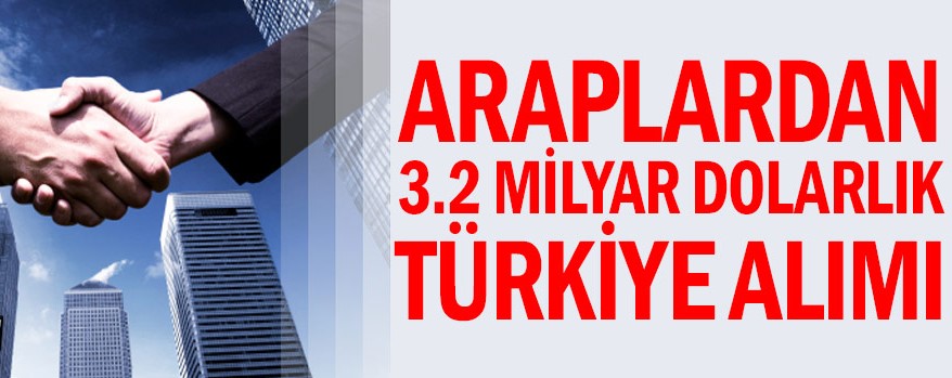 Araplardan 3.2 milyar dolarlık Türkiye alımı