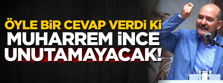 Bakan Soylu’dan Muharrem İnce’ye unutamayacağı Metin Paşa cevabı!