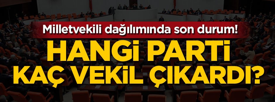 Hangi parti kaç vekil çıkardı?