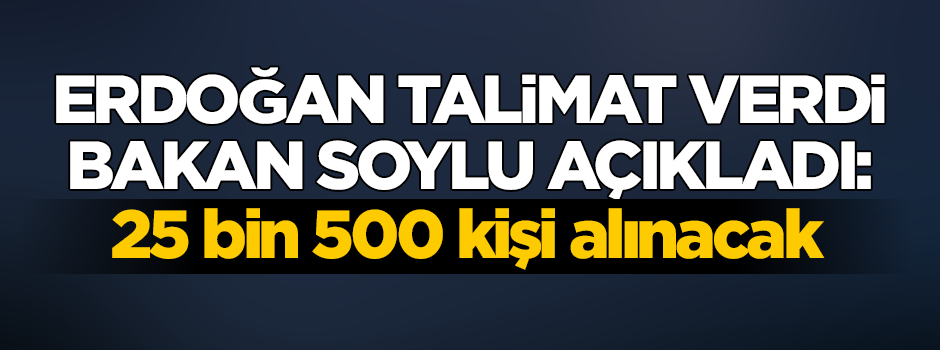 Erdoğan talimat vermişti! Müjdeyi Süleyman Soylu açıkladı