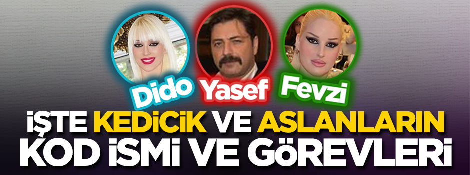 İşte ‘kedicik’ ile ‘aslan’ların kod isimleri ve görevleri!