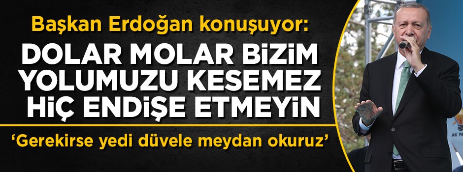 Başkan Erdoğan: Dolar molar bizim yolumuzu kesemez