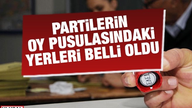 Partilerin oy pusulasındaki yerleri belli oldu