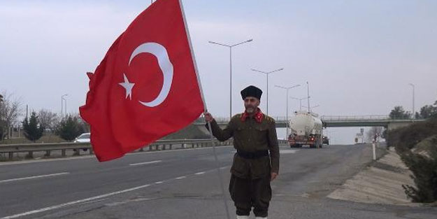 Şehit torunu, tek başına Çanakkale’ye yürüyor