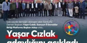 YAŞAR CIZLAK İL DERNEKLER BİRLİĞİ BAŞKANLIĞINA ADAYLIĞINI AÇIKLADI