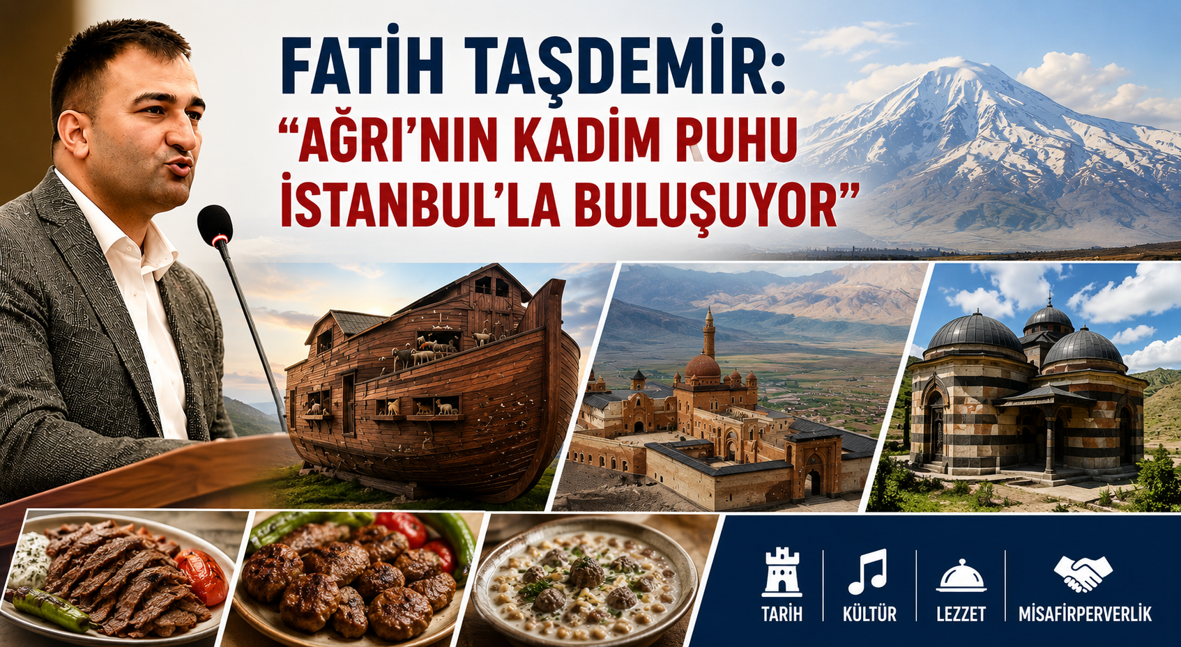 FATİH TAŞDEMİR: “AĞRI’NIN KADİM RUHU İSTANBUL’LA BULUŞUYOR”