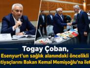 Togay Çoban, Esenyurt’un Sağlık Sorunlarını Bakan Kemal Memişoğlu’na İletti