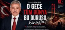 MUSTAFA GÜNAYDIN: O GECE TÜM DÜNYA BU DURUŞU KONUŞTU